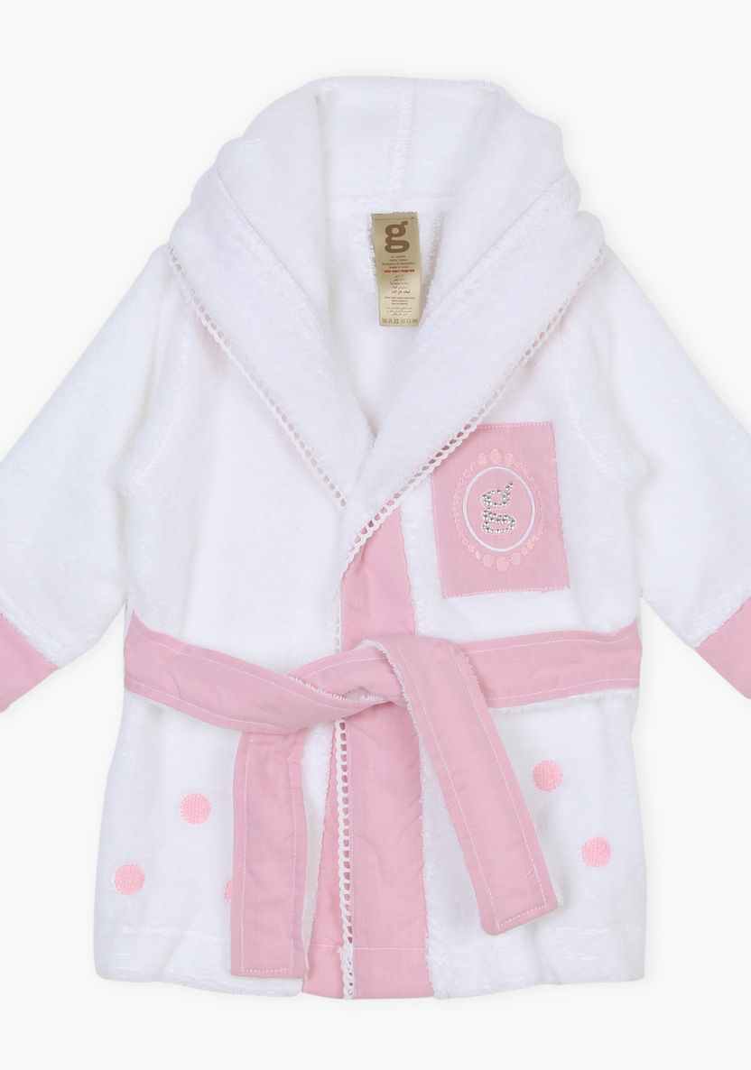Giggles Printed Hooded Robe with Belt-Towels and Flannels-image-0