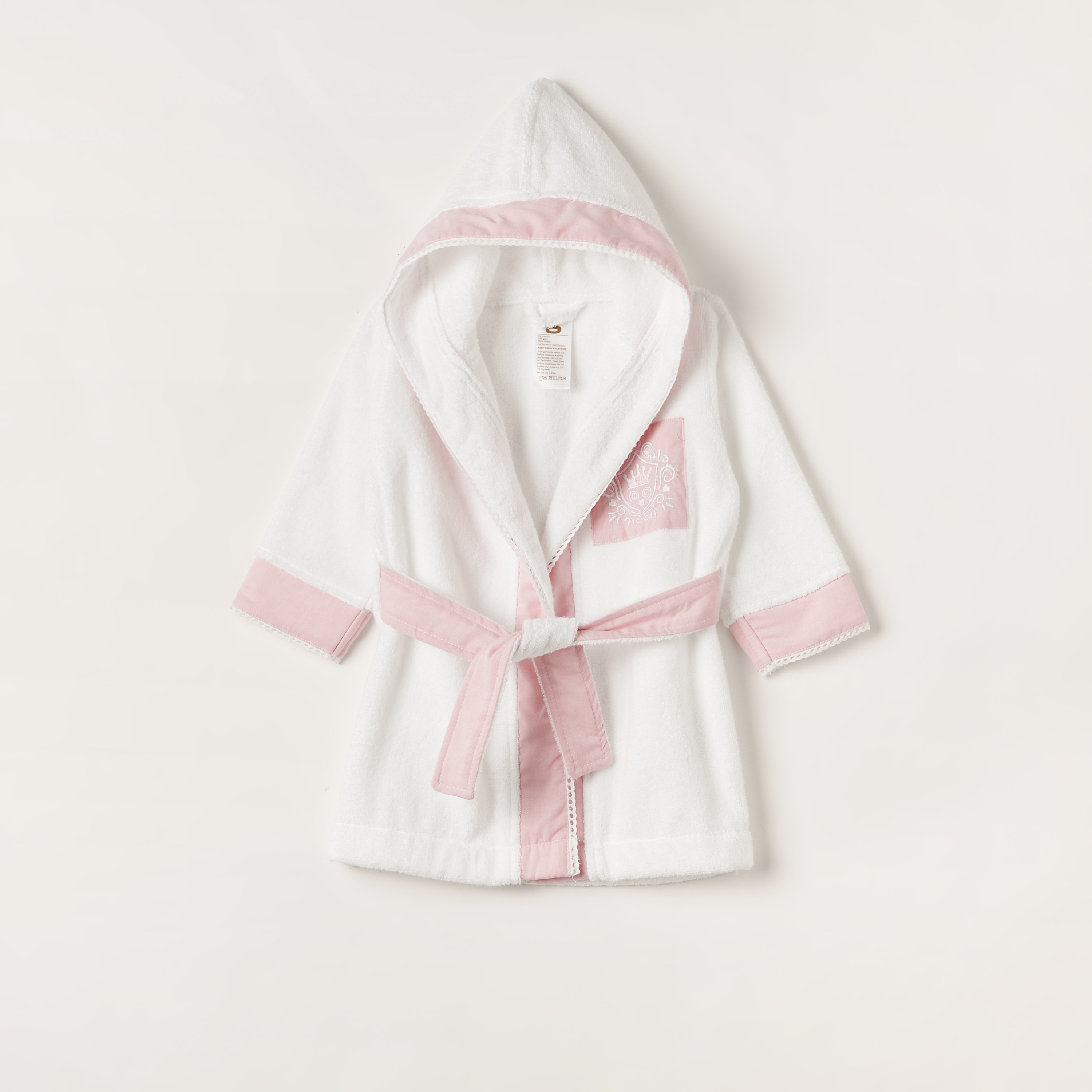 روب بأكمام طويلة وقبّعة ورباط إغلاق من جيجلز-baby-bathandcare-towels-image-1