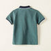 Juniors Textured Polo T-shirt with Short Sleeves-T Shirts-thumbnail-3