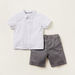 Juniors Chequered Shirt and Solid Shorts Set-Clothes Sets-thumbnail-0