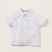 Juniors Chequered Shirt and Solid Shorts Set-Clothes Sets-thumbnail-1
