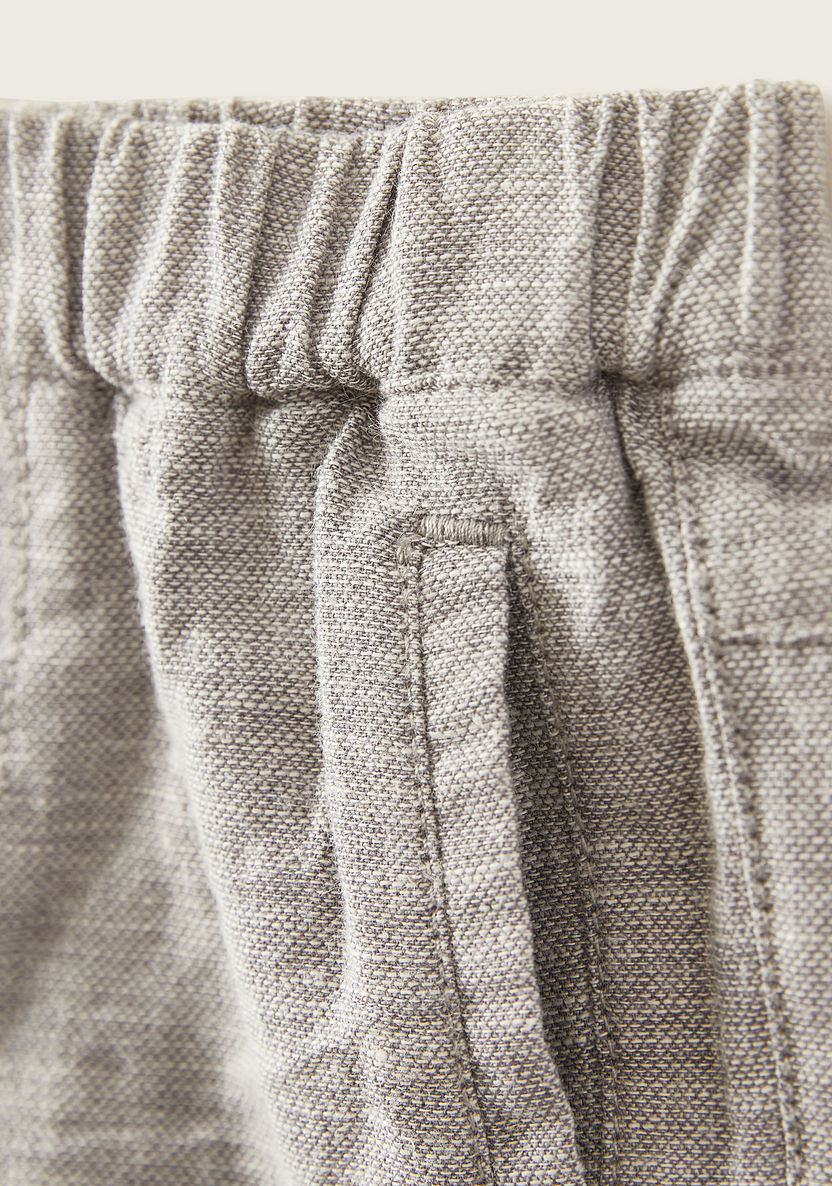 Giggles Woven Pocket Detail Shorts with Elasticised Waistband-Shorts-image-1