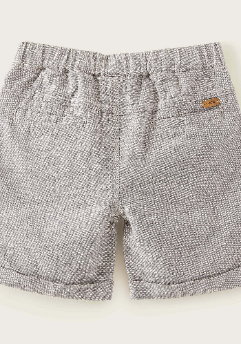 Giggles Woven Pocket Detail Shorts with Elasticised Waistband-Shorts-image-3
