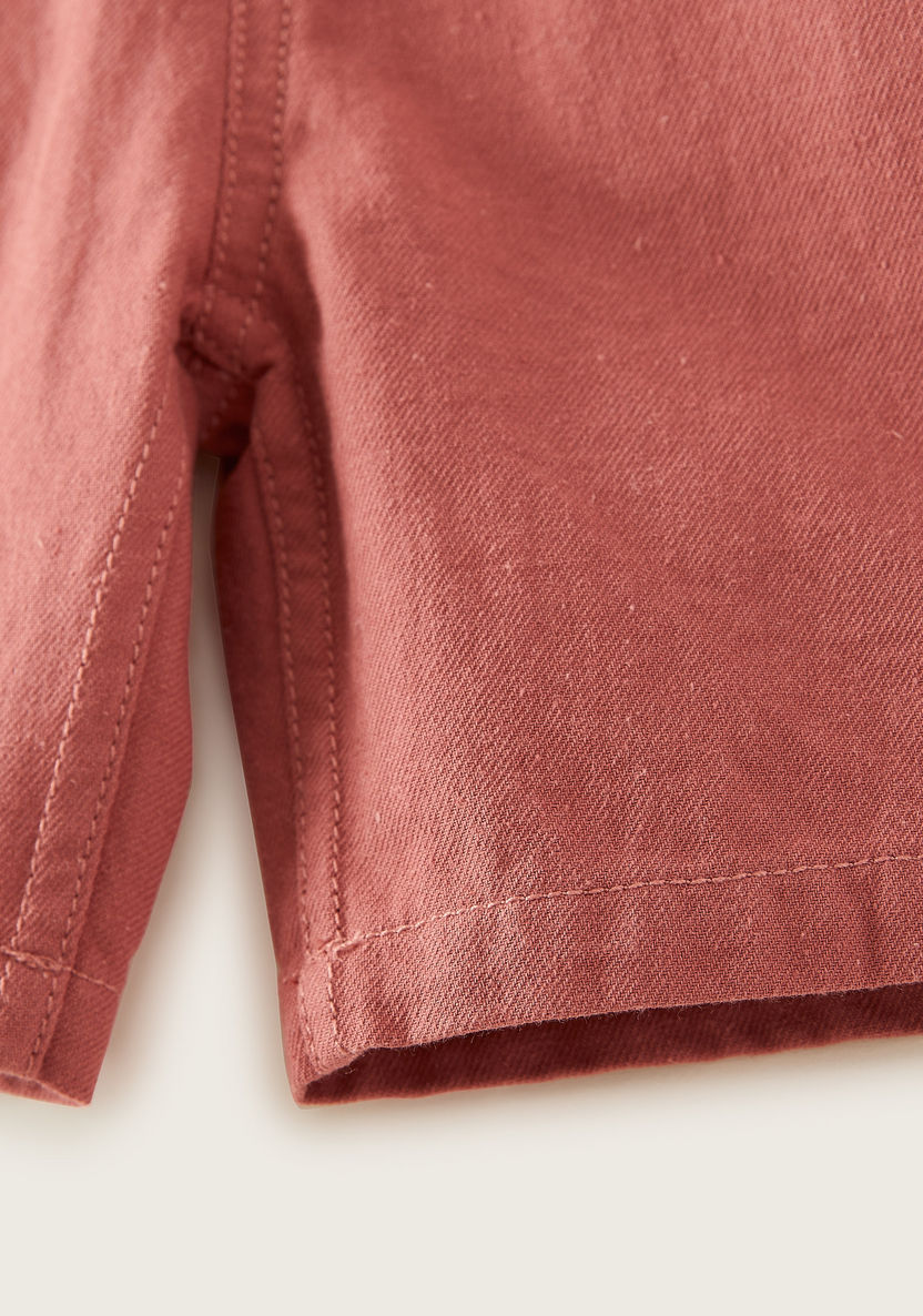 Giggles Woven Pocket Detail Shorts with Elasticised Waistband-Shorts-image-2