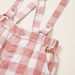 Giggles Solid Short Sleeves Shirt with Checked Shorts and Suspenders-Clothes Sets-thumbnail-4