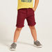 Juniors Solid Shorts with Pockets and Button Closure-Shorts-thumbnail-1