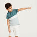 Juniors Solid Polo Short Sleeves T-shirt with Shorts-Clothes Sets-thumbnail-3
