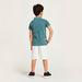 Juniors Solid Polo Short Sleeves T-shirt with Shorts-Clothes Sets-thumbnail-6