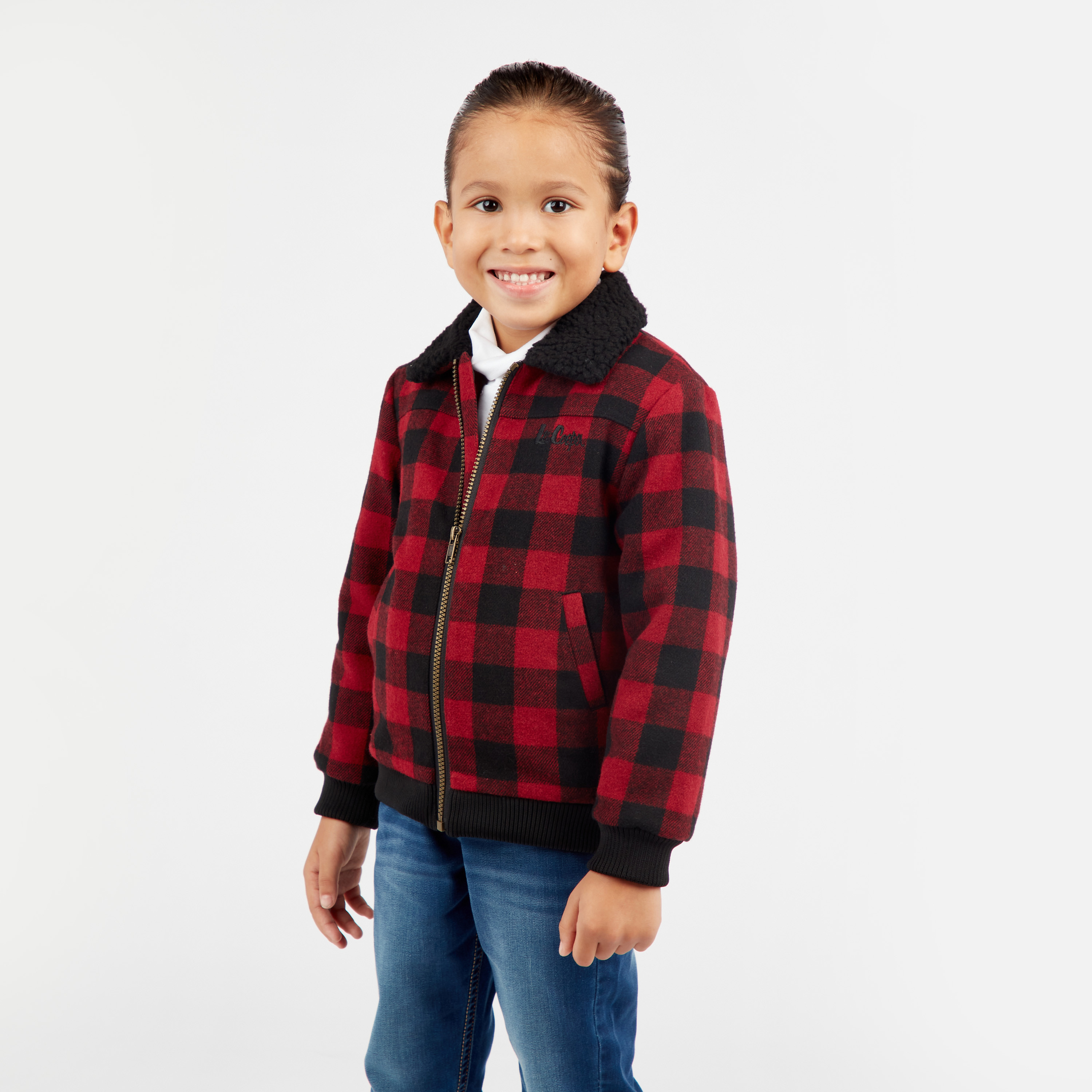 Buy Lee Cooper Chequered Jacket with Long Sleeves Online Babyshop KSA