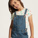 Juniors Solid Dungarees with Pockets-Rompers%2C Dungarees and Jumpsuits-thumbnail-2
