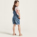 Juniors Solid Denim Dungarees Shorts with Pockets-Rompers%2C Dungarees and Jumpsuits-thumbnail-3