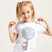 Hello Kitty Sequin Detail T-shirt with Round Neck and Short Sleeves-T Shirts-thumbnail-1