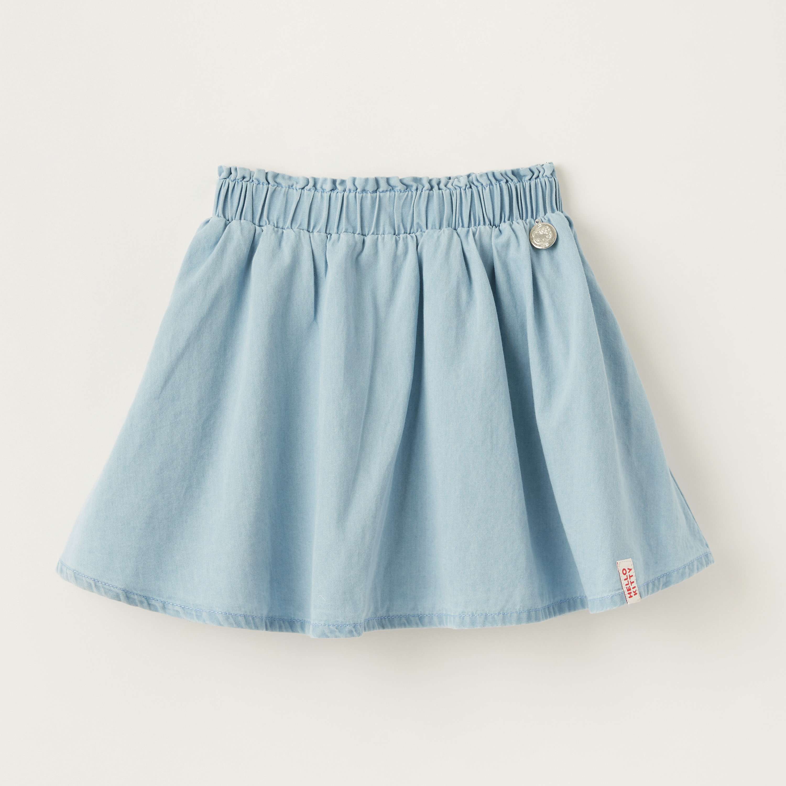Hello Kitty Denim Flippy Skirt with Elasticised Waistband-baby-girls-clothing-bottoms-skirts-image-1