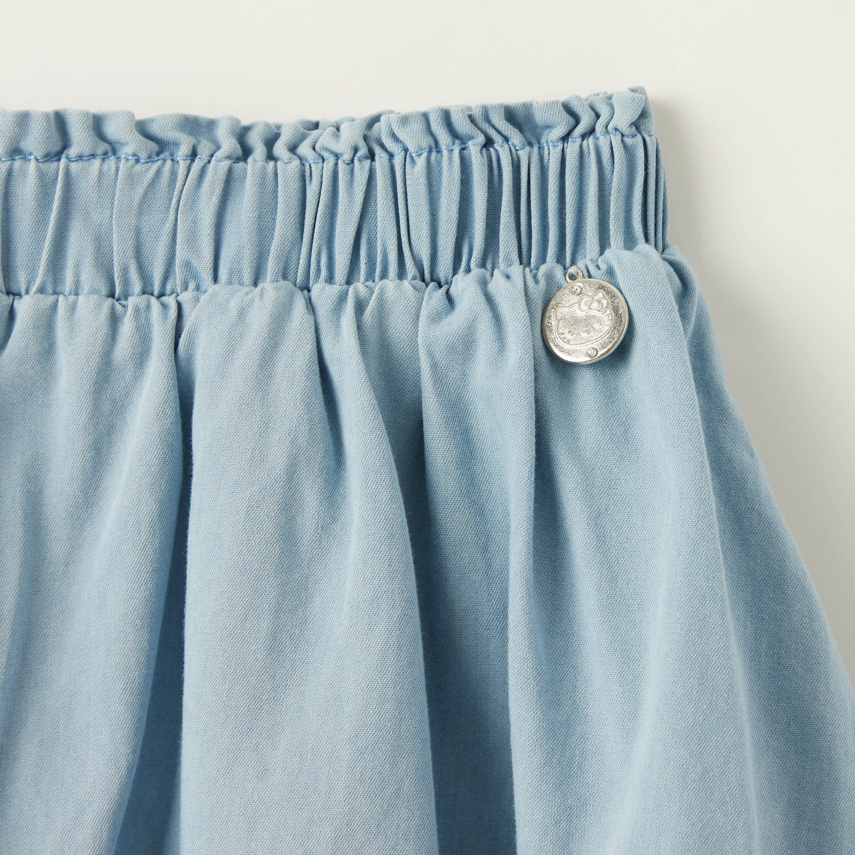 Hello Kitty Denim Flippy Skirt with Elasticised Waistband-baby-girls-clothing-bottoms-skirts-image-2