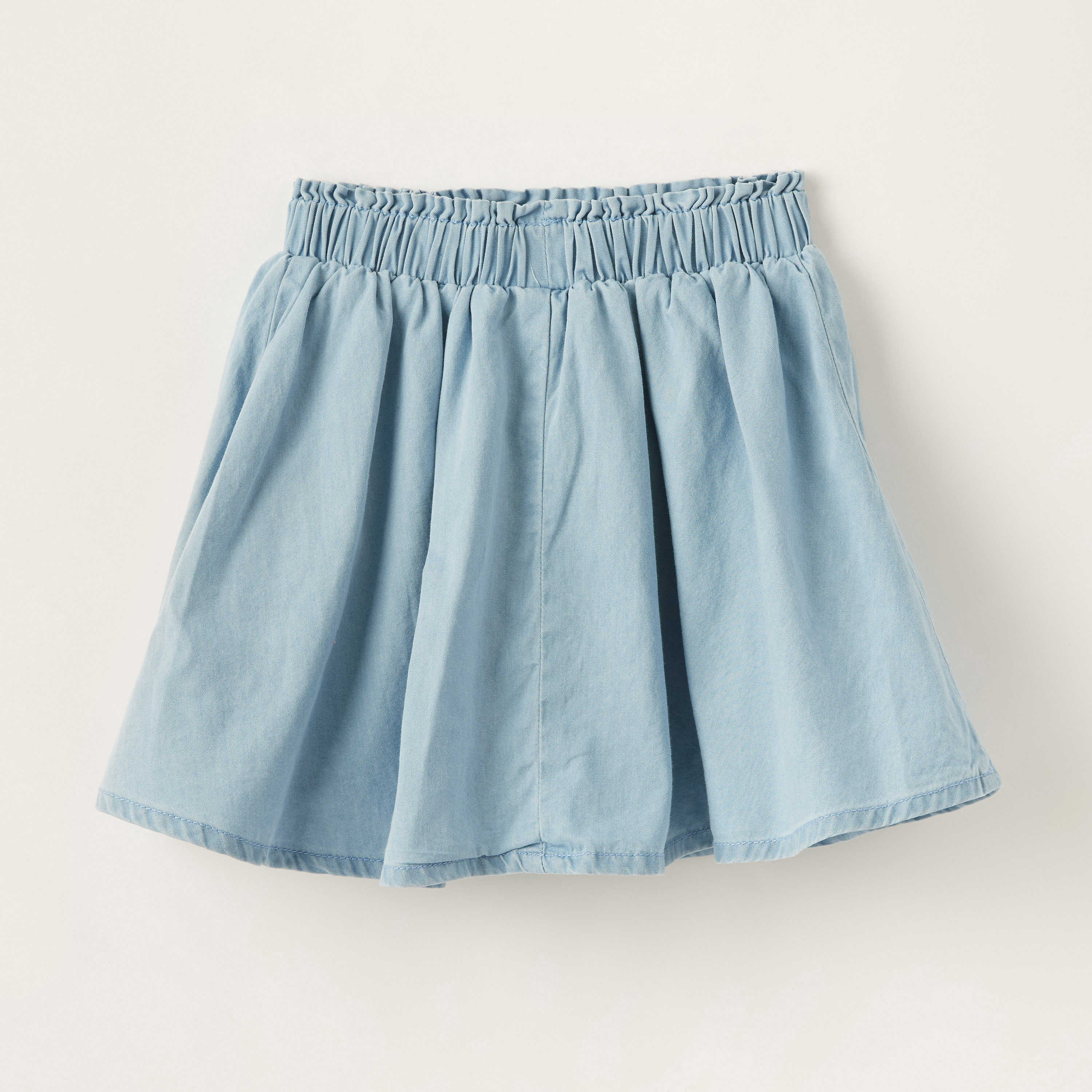 Hello Kitty Denim Flippy Skirt with Elasticised Waistband-baby-girls-clothing-bottoms-skirts-image-4