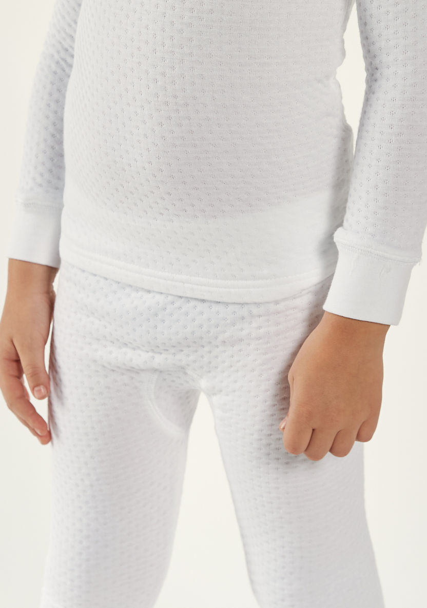 Juniors Textured Long Sleeves Sweatshirt with Full Length Jog Pants-Sets-image-3