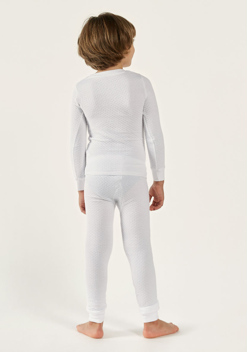 Juniors Textured Long Sleeves Sweatshirt with Full Length Jog Pants-Sets-image-4