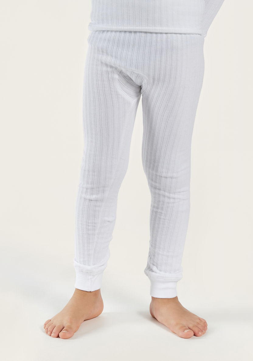 Juniors Textured Long Sleeves T-shirt with Full Length Jog Pants-Sets-image-3