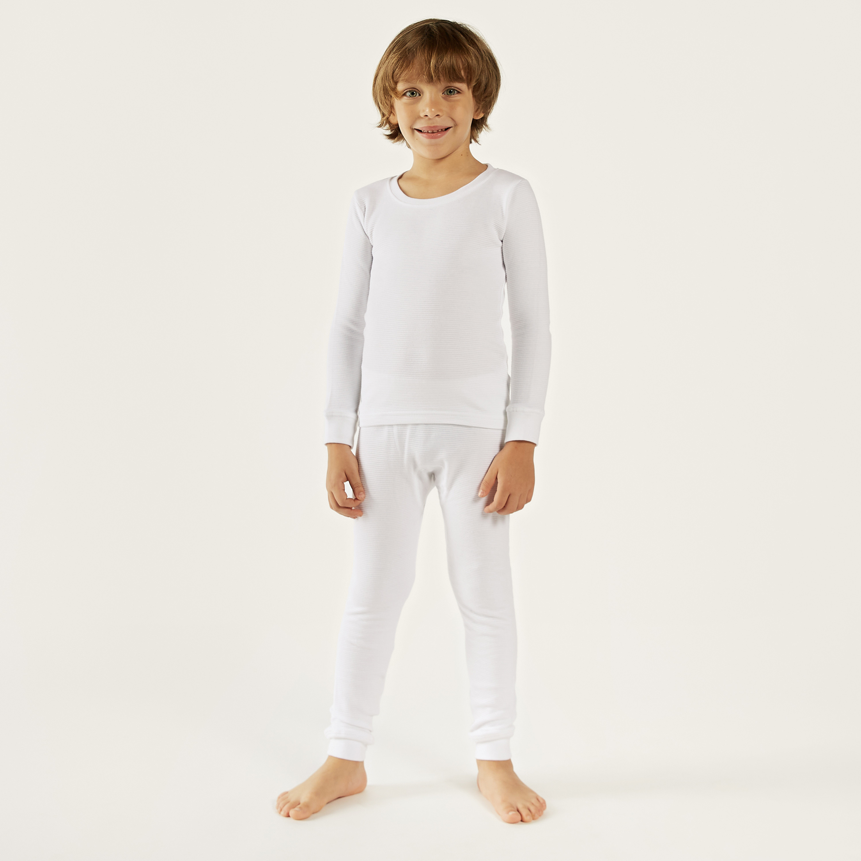 Juniors Solid 2-Piece Thermal Set-boys-clothing-innerwear-sets-image-1