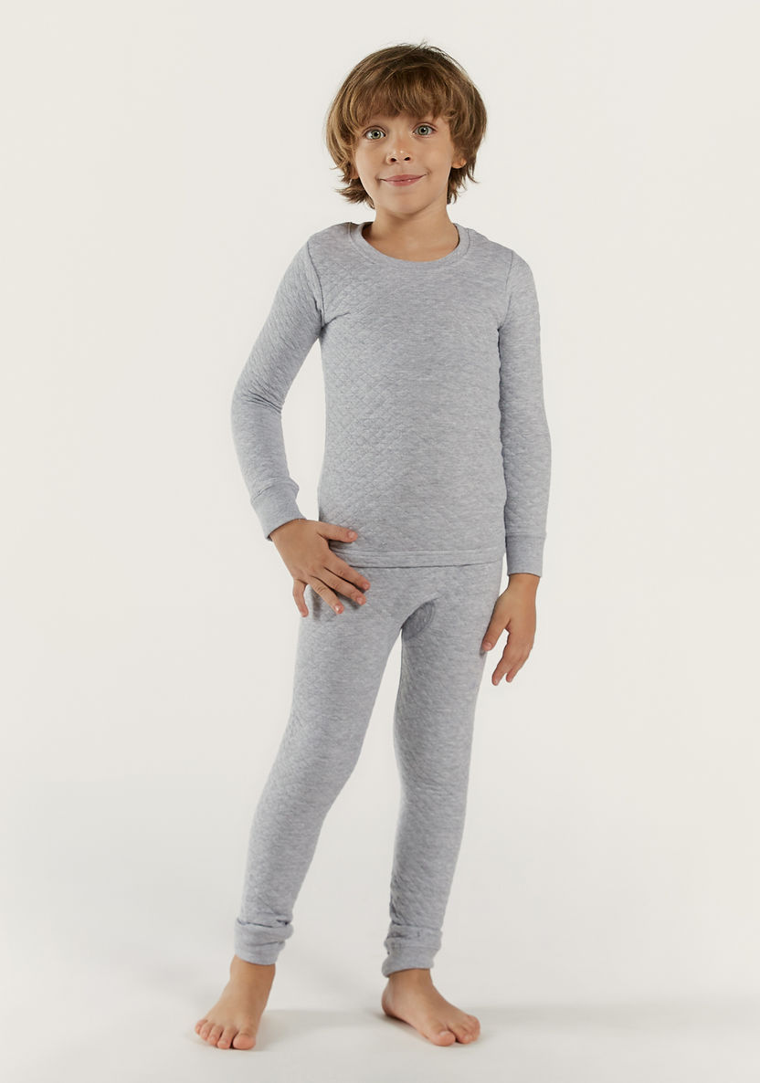 Juniors Solid Long Sleeves Sweatshirt with Full Length Jog Pants-Sets-image-0