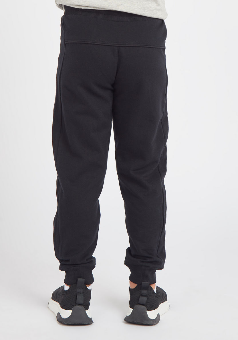 Juniors Solid Jog Pants with Elasticised Waistband-Bottoms-image-3