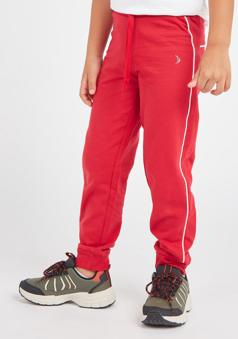 Juniors Solid Jog Pants with Elasticised Waistband-Bottoms-image-0