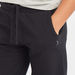 Juniors Solid Jog Pants with Pockets and Drawstring-Bottoms-thumbnail-2
