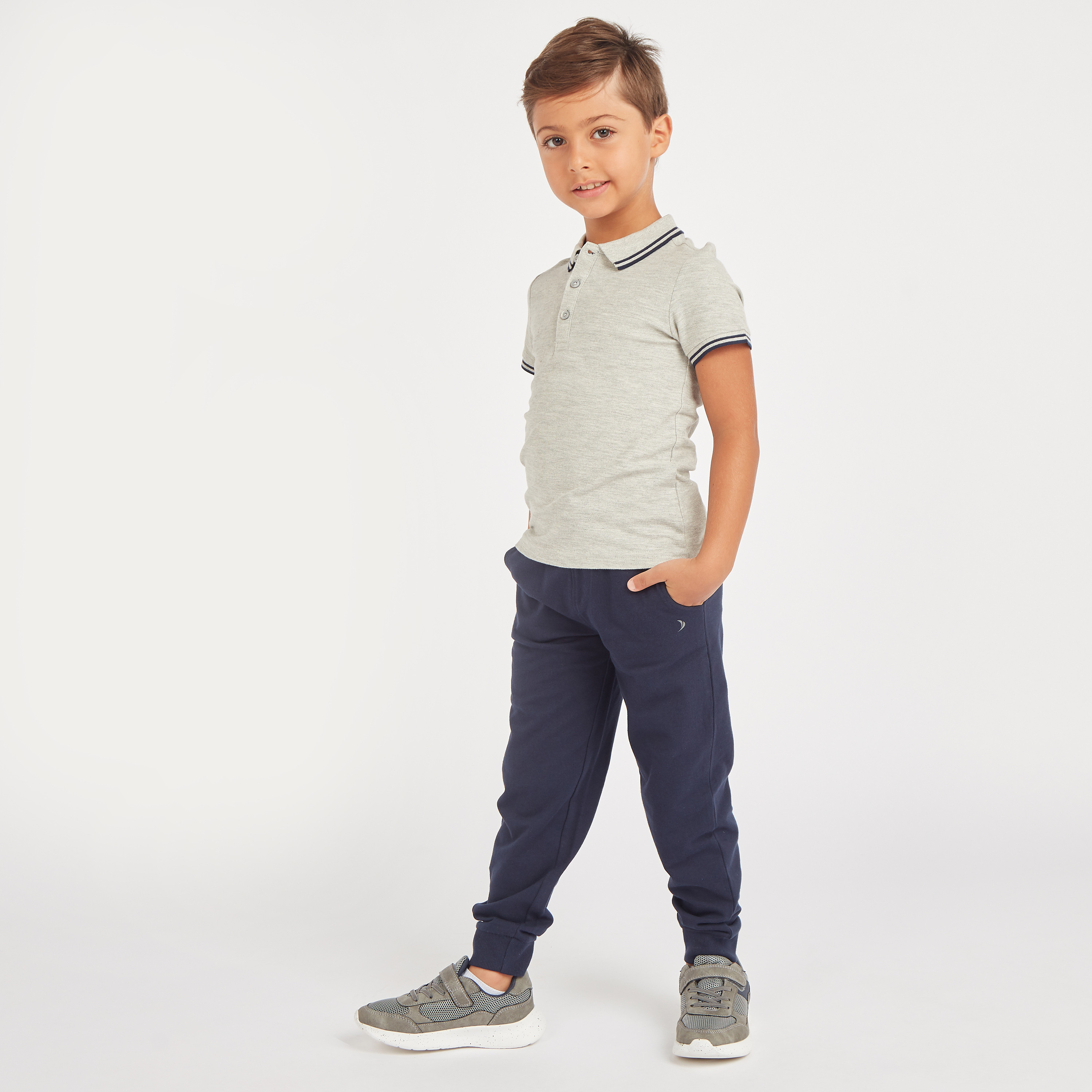 Juniors Solid Jog Pants with Pockets and Drawstring-boys-clothing-schoolwear-bottoms-pants-image-2