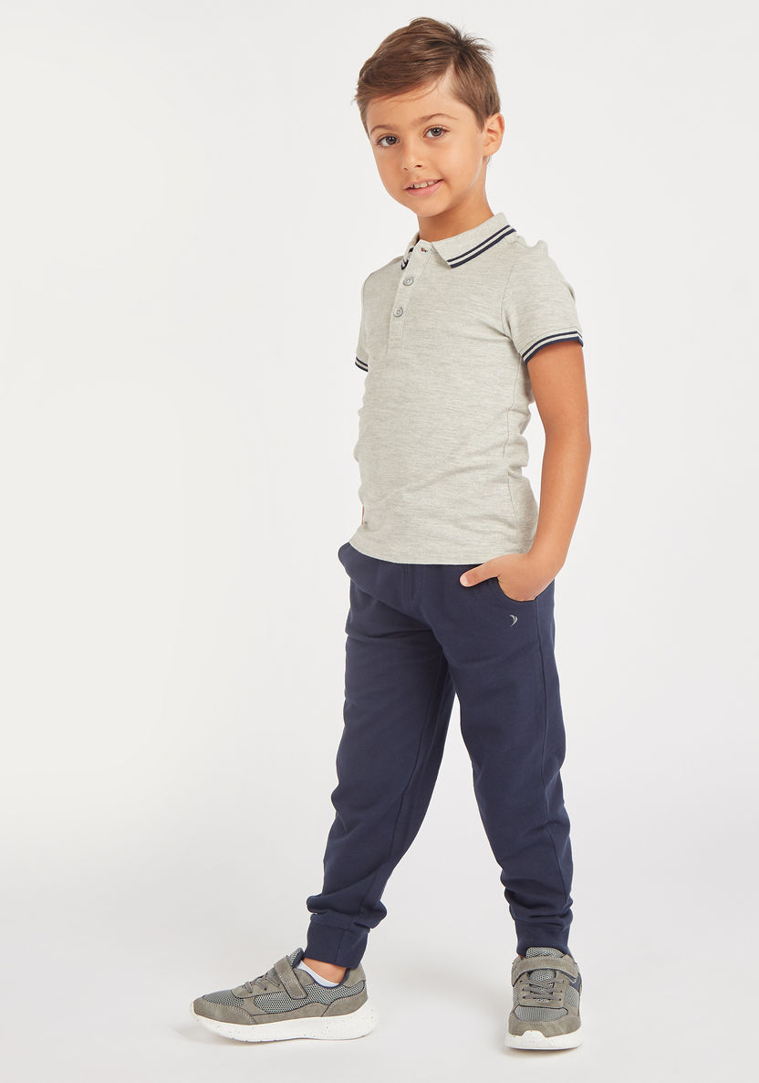 Juniors Solid Jog Pants with Pockets and Drawstring-Bottoms-image-1