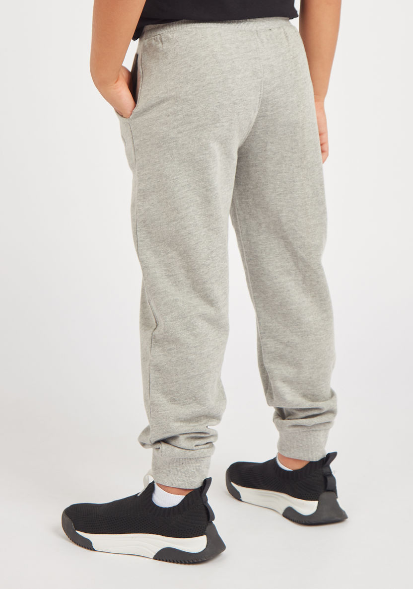 Juniors Solid Jog Pants with Pockets and Drawstring-Bottoms-image-3