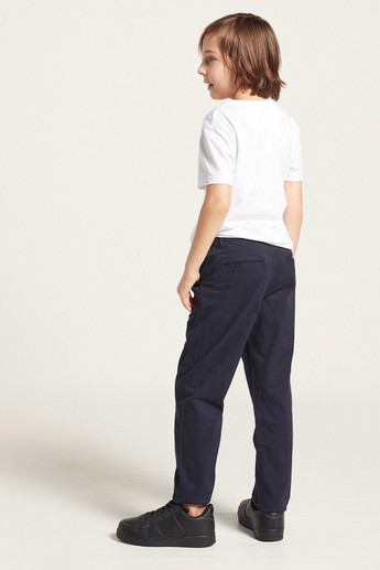 Juniors Solid Chinos with Pockets and Belt Loops