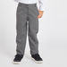 Juniors Textured Trousers with Pocket Detail and Elasticised Waistband-Bottoms-thumbnail-0