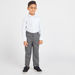 Juniors Textured Trousers with Pocket Detail and Elasticised Waistband-Bottoms-thumbnail-1