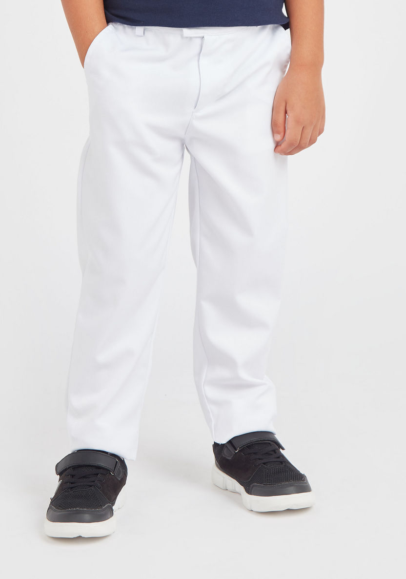 Juniors Textured Trousers with Pocket Detail and Elasticised Waistband-Bottoms-image-0