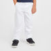 Juniors Textured Trousers with Pocket Detail and Elasticised Waistband-Bottoms-thumbnail-0
