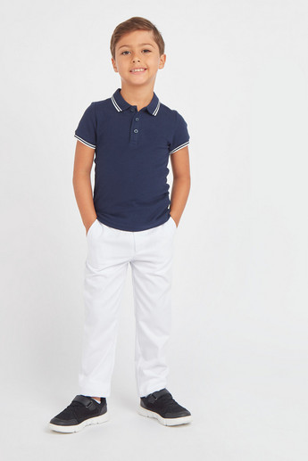 Juniors Textured Trousers with Pocket Detail and Elasticised Waistband