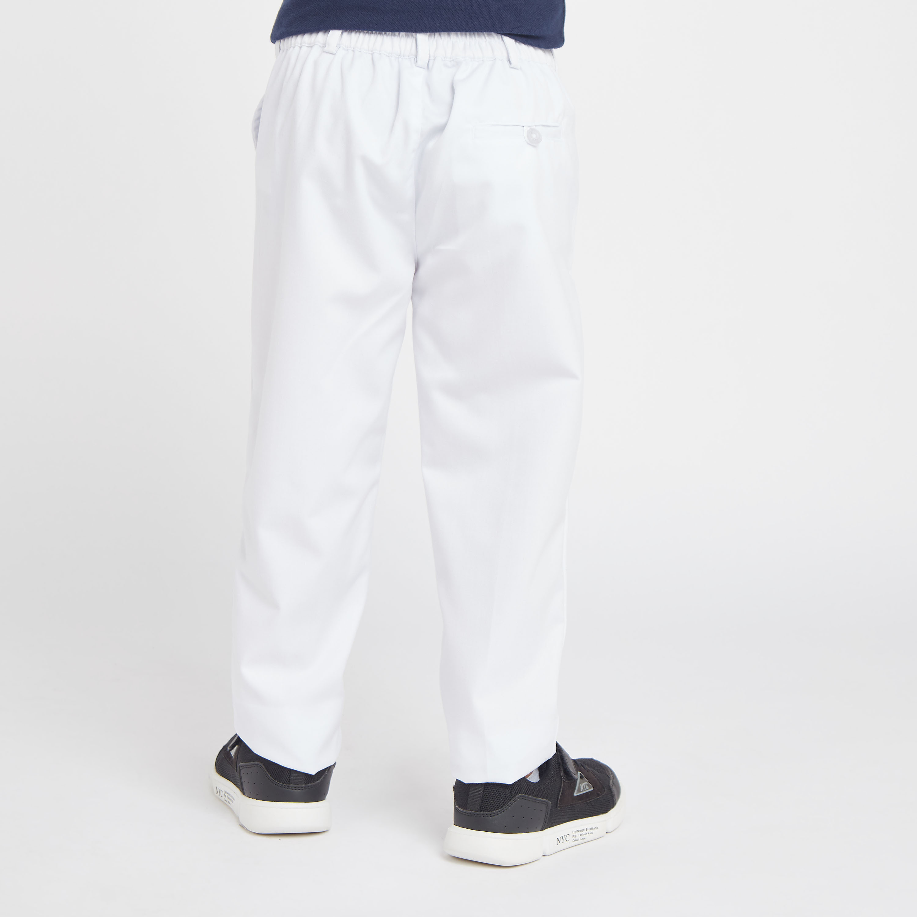 Juniors Textured Trousers with Pocket Detail and Elasticised Waistband-boys-clothing-schoolwear-bottoms-pants-image-3