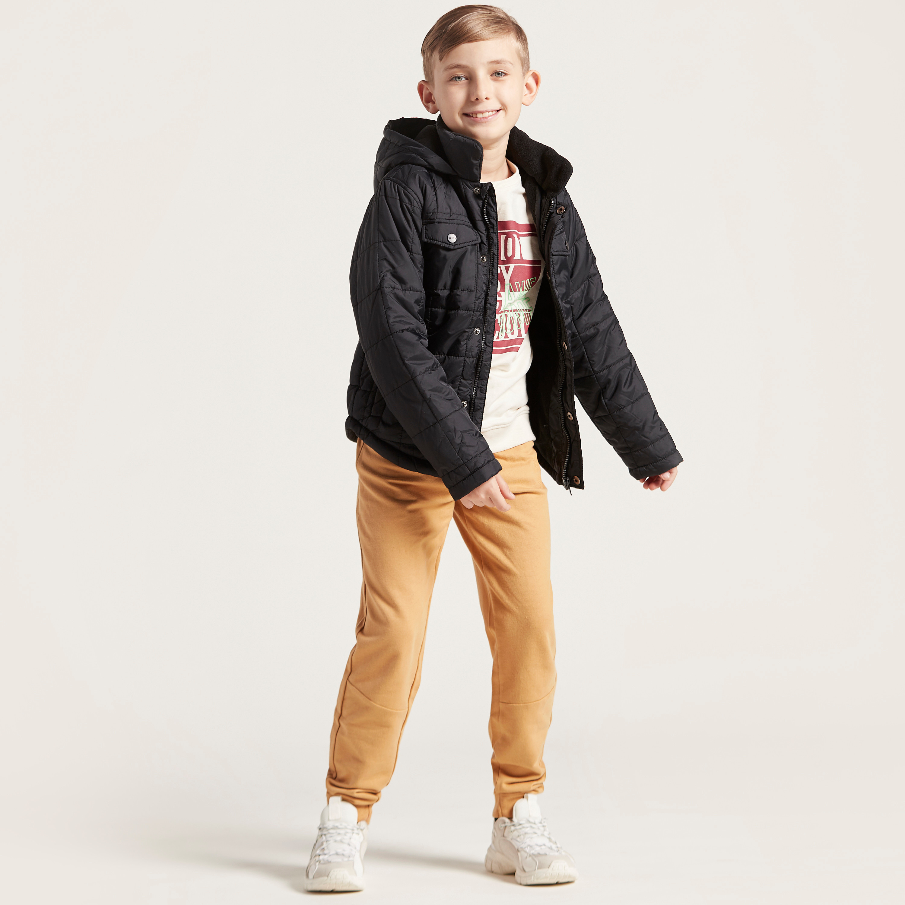 Juniors Quilted Jacket with Hooded Neck and Zip Closure-boys-clothing-schoolwear-jacketsandcoats-image-5