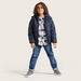 Juniors Quilted Jacket with Hooded Neck and Zip Closure-Coats and Jackets-thumbnail-4
