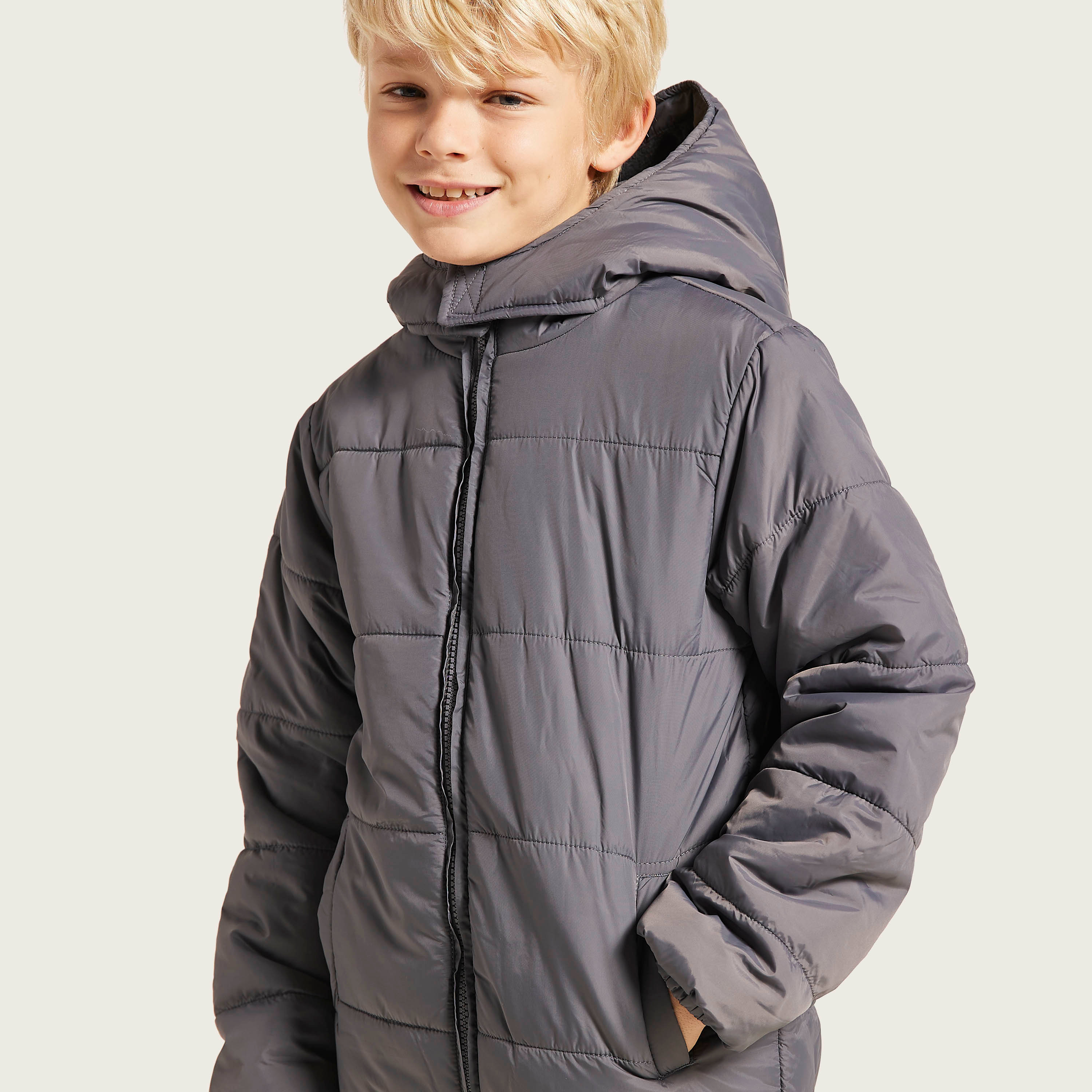Juniors Quilted Jacket with Hooded Neck and Zip Closure-boys-clothing-schoolwear-jacketsandcoats-image-3