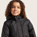 Juniors Solid Padded Jacket with Long Sleeves and Hood-Coats and Jackets-thumbnail-2