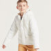 Juniors Solid Padded Jacket with Long Sleeves and Hood-Coats and Jackets-thumbnail-1