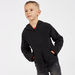 Juniors Solid Jacket with Hood and Long Sleeves-Tops-thumbnail-0