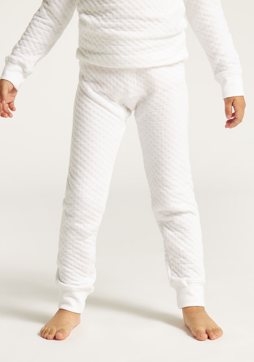 Juniors Textured Long Sleeves Sweatshirt with Full Length Jog Pants-Sets-image-2