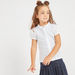 Juniors Solid Shirt with Peter Pan Collar and Puff Sleeves-Tops-thumbnail-0