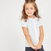 Juniors Solid Shirt with Peter Pan Collar and Puff Sleeves-Tops-thumbnail-1