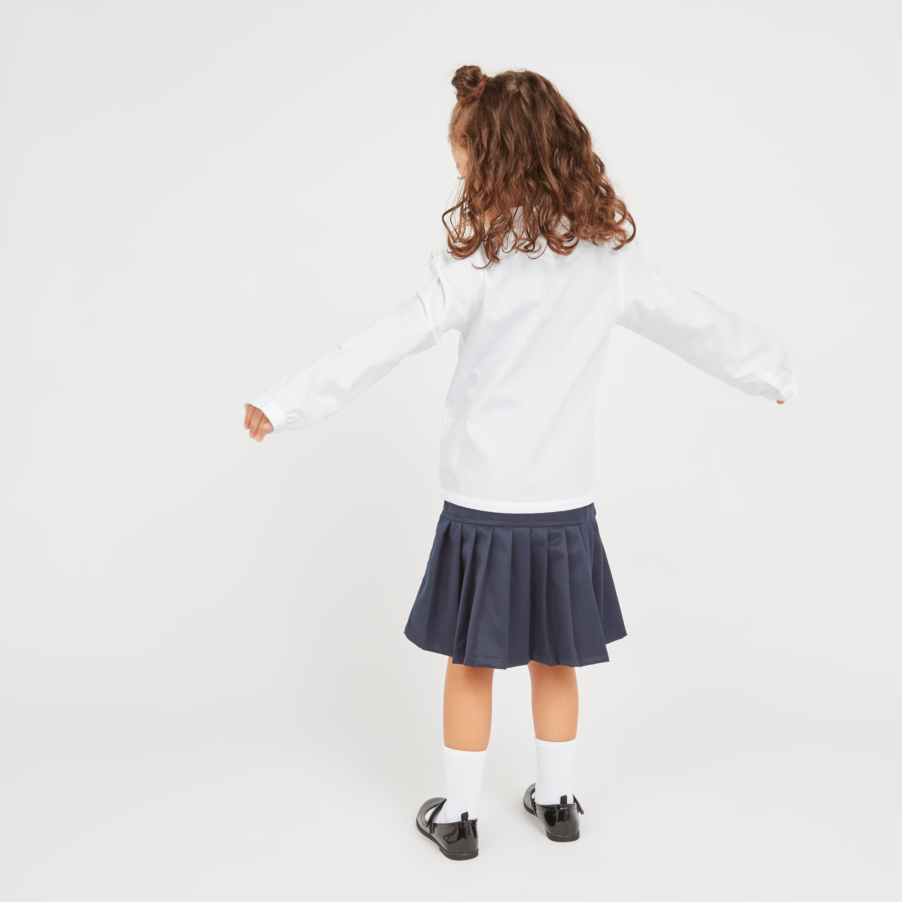 Juniors Solid Shirt with Peter Pan Collar - Set of 2-girls-clothing-schoolwear-blousesandshirts-image-5