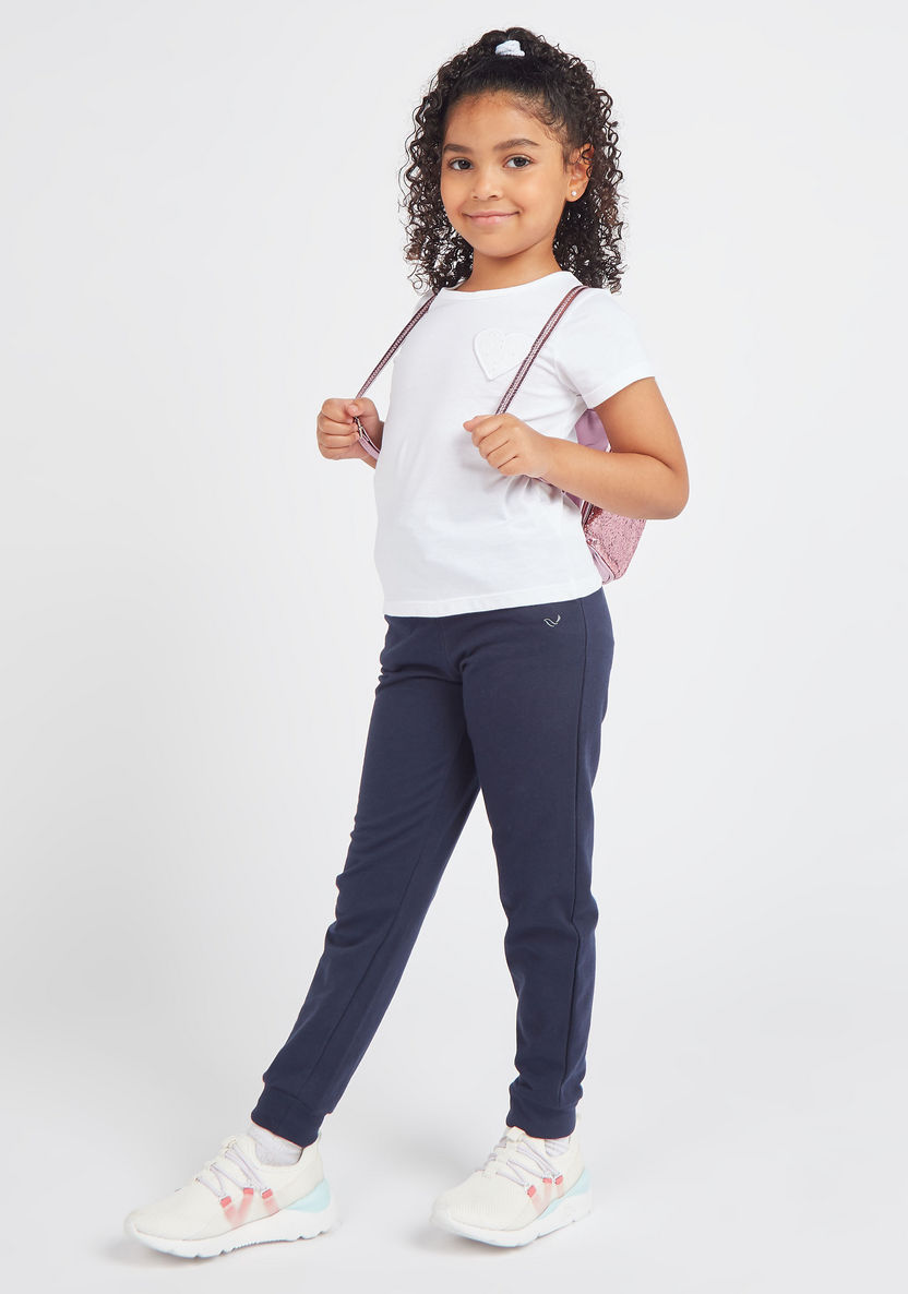 Juniors Solid Joggers with Pockets and Drawstring Closure-Bottoms-image-0