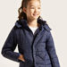 Juniors Padded Jacket with Long Sleeves and Pocket Detail-Coats and Jackets-thumbnail-2