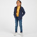 Juniors Solid Hoodie Jacket with Long Sleeves and Pockets-Tops-thumbnail-0